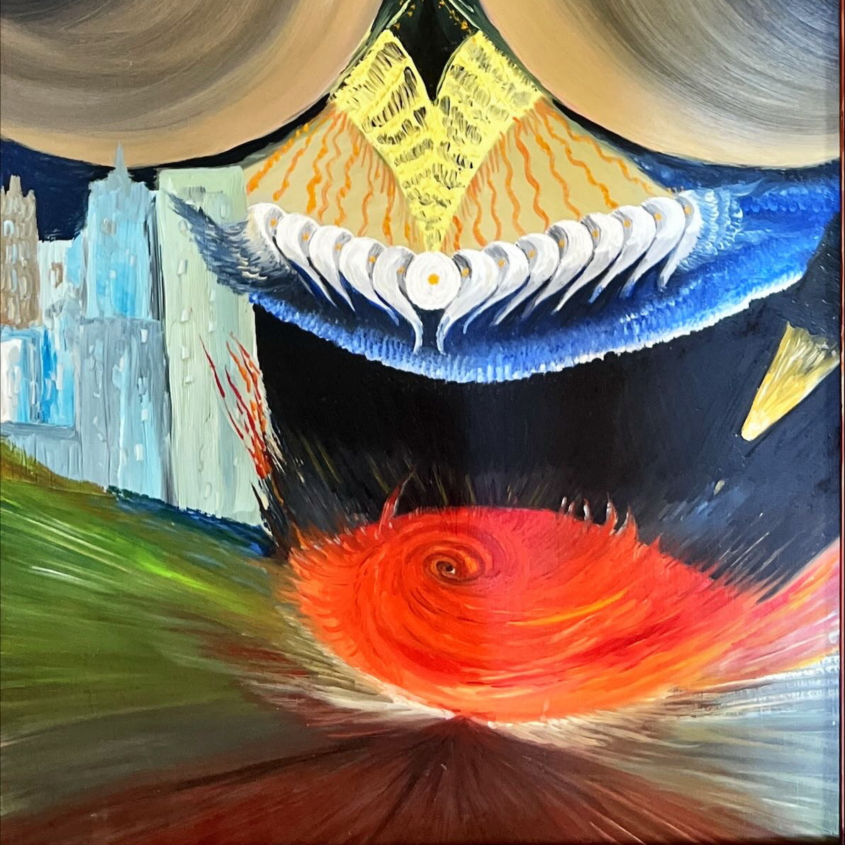 Mixed Media painting, Abstract Unknown Artist, Cover view