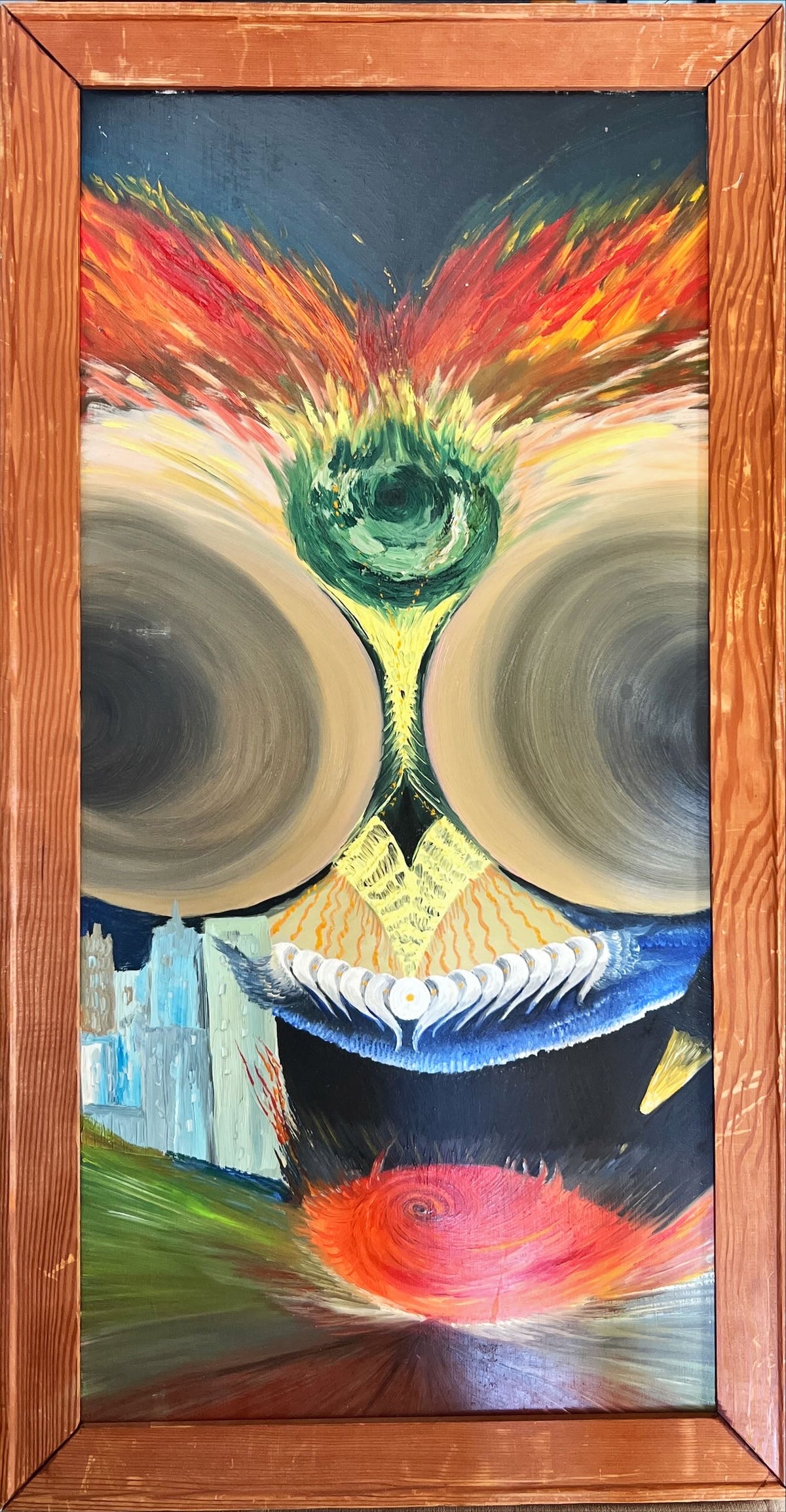 Mixed Media painting, Abstract Unknown Artist, Front view