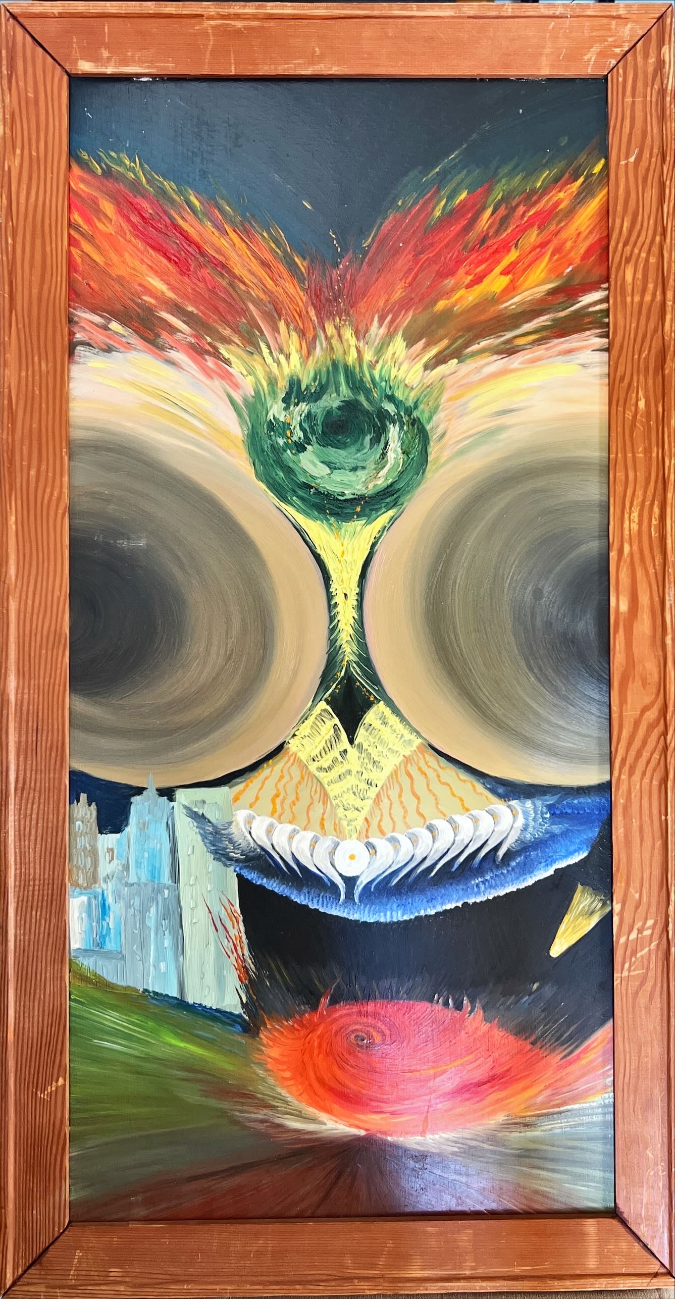 Mixed Media painting, Abstract Unknown Artist, Front view