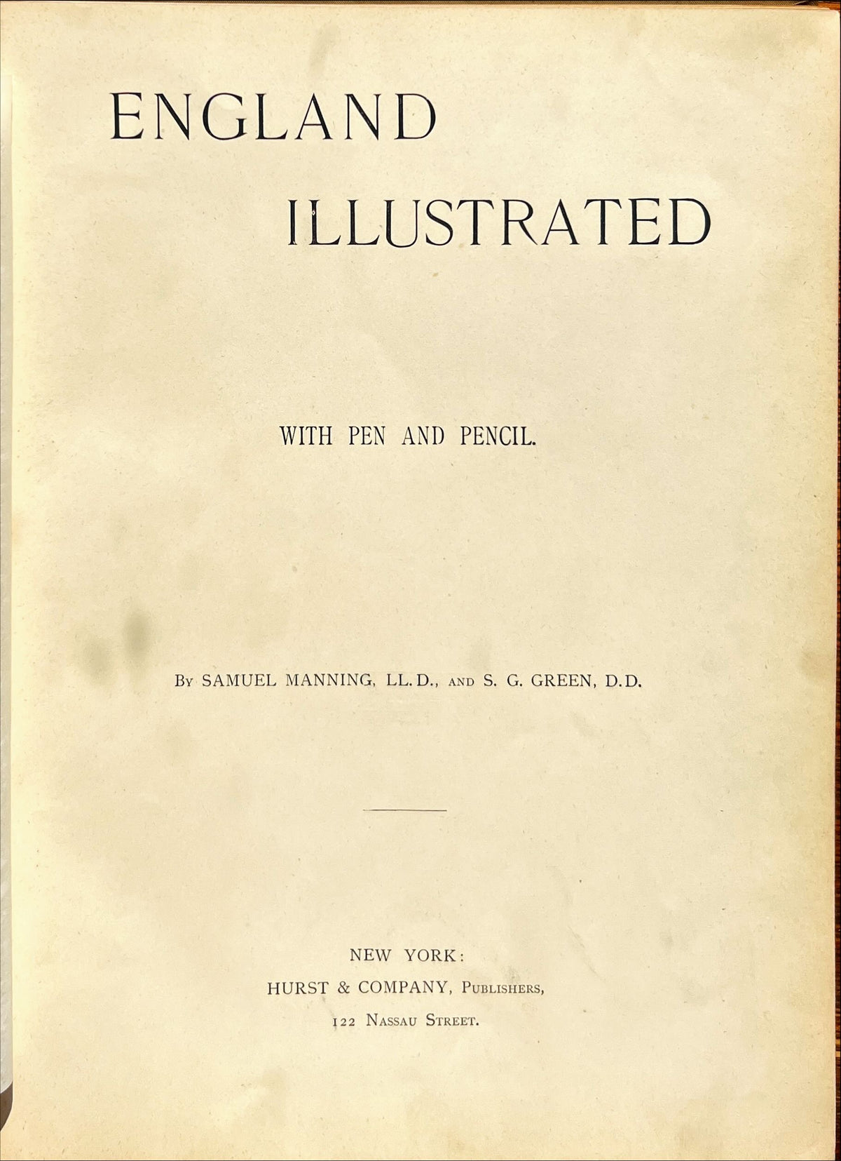 Book, History, Samuel Manning, England Illustrated with Pen and Pencil, Inside view