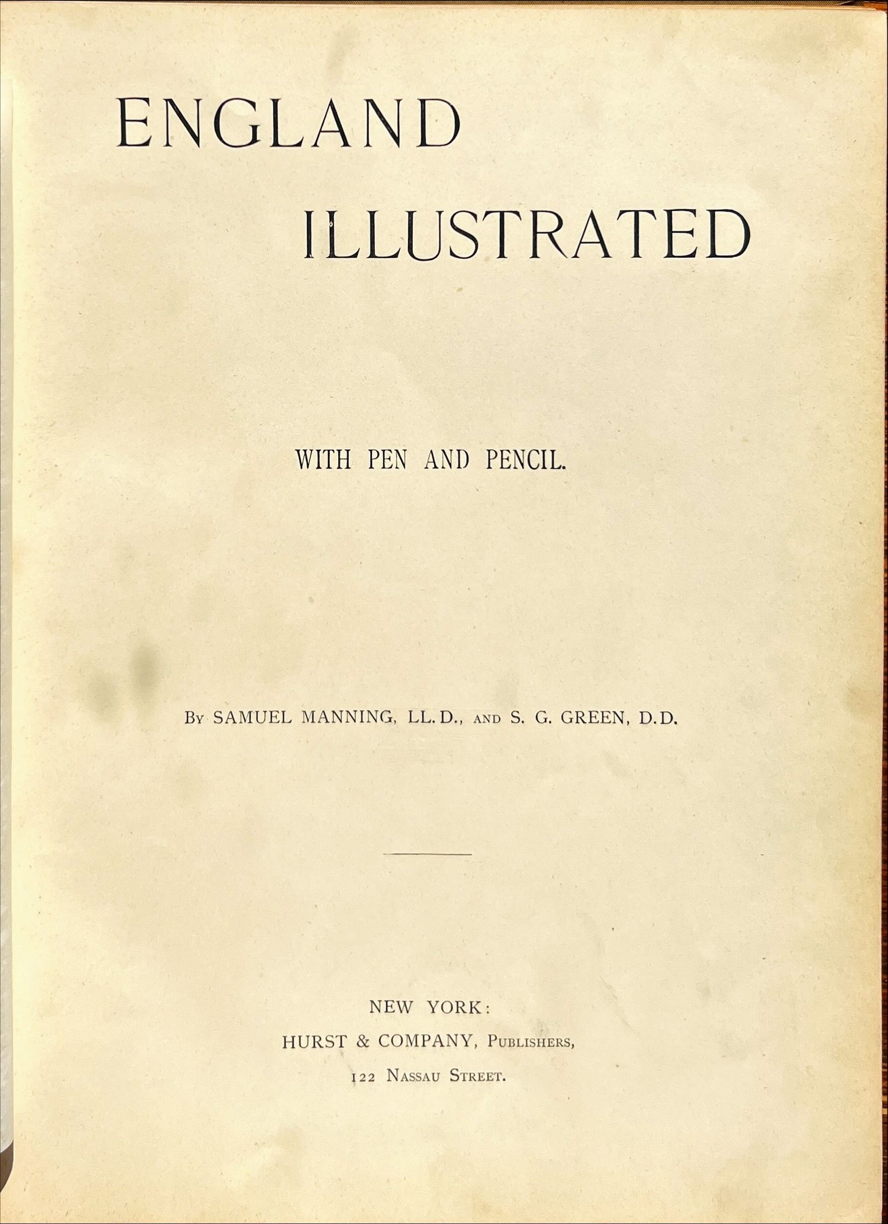Book, History, Samuel Manning, England Illustrated with Pen and Pencil, Inside view