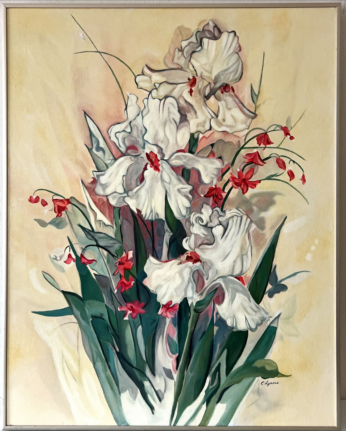Mixed Media painting, Floral C. Lynn, Front view