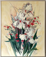 Mixed Media painting, Floral C. Lynn, Front view