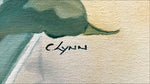 Mixed Media painting, Floral C. Lynn, Signature view
