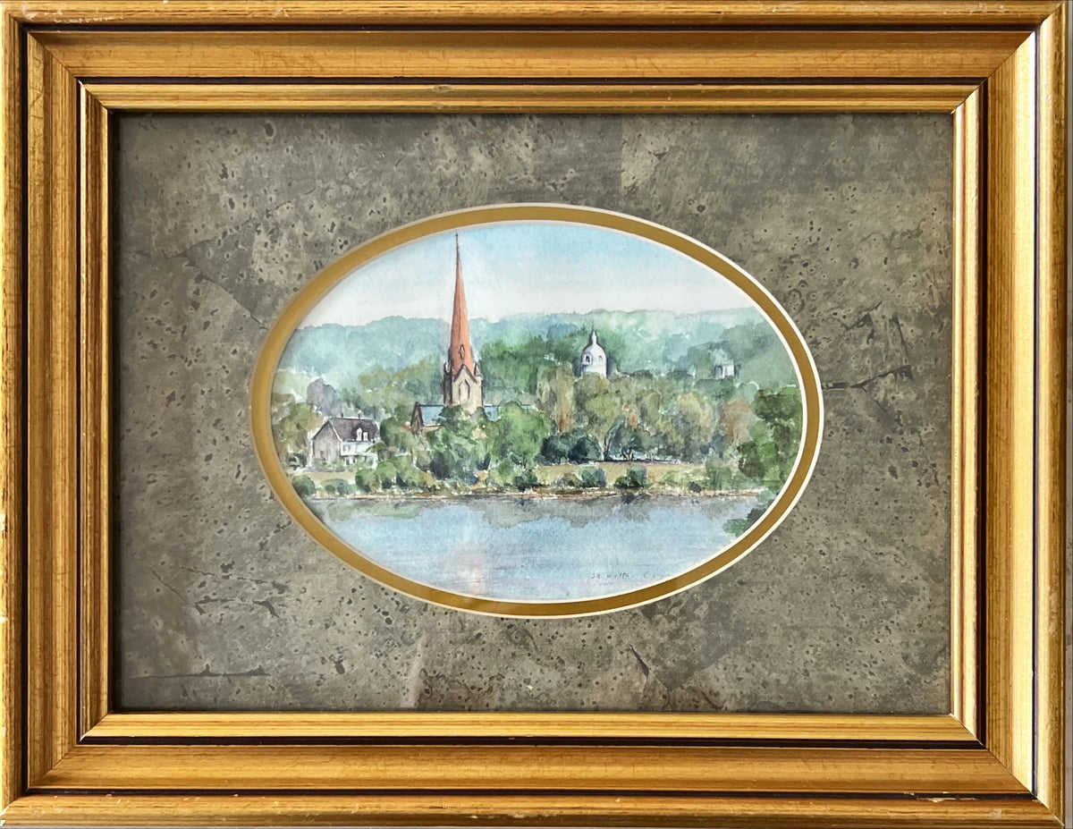 Watercolour painting, Landscape Unknown Artist, Front view