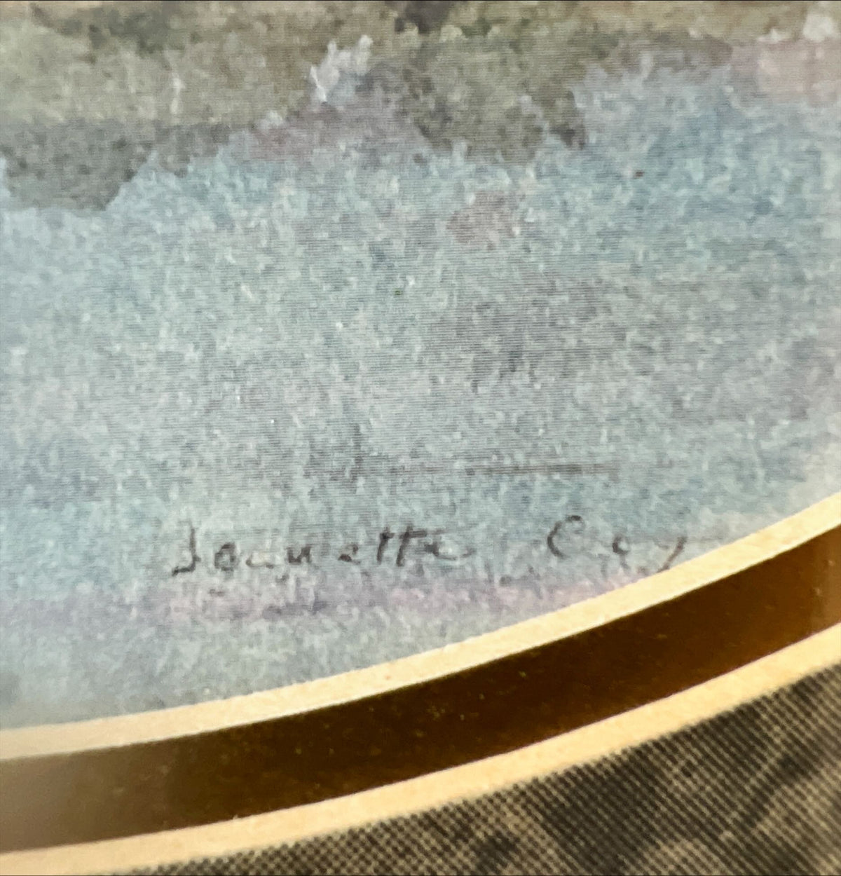 Watercolour painting, Landscape Unknown Artist, Signature view
