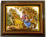Mixed Media painting, Figures Unknown Artist, Front view