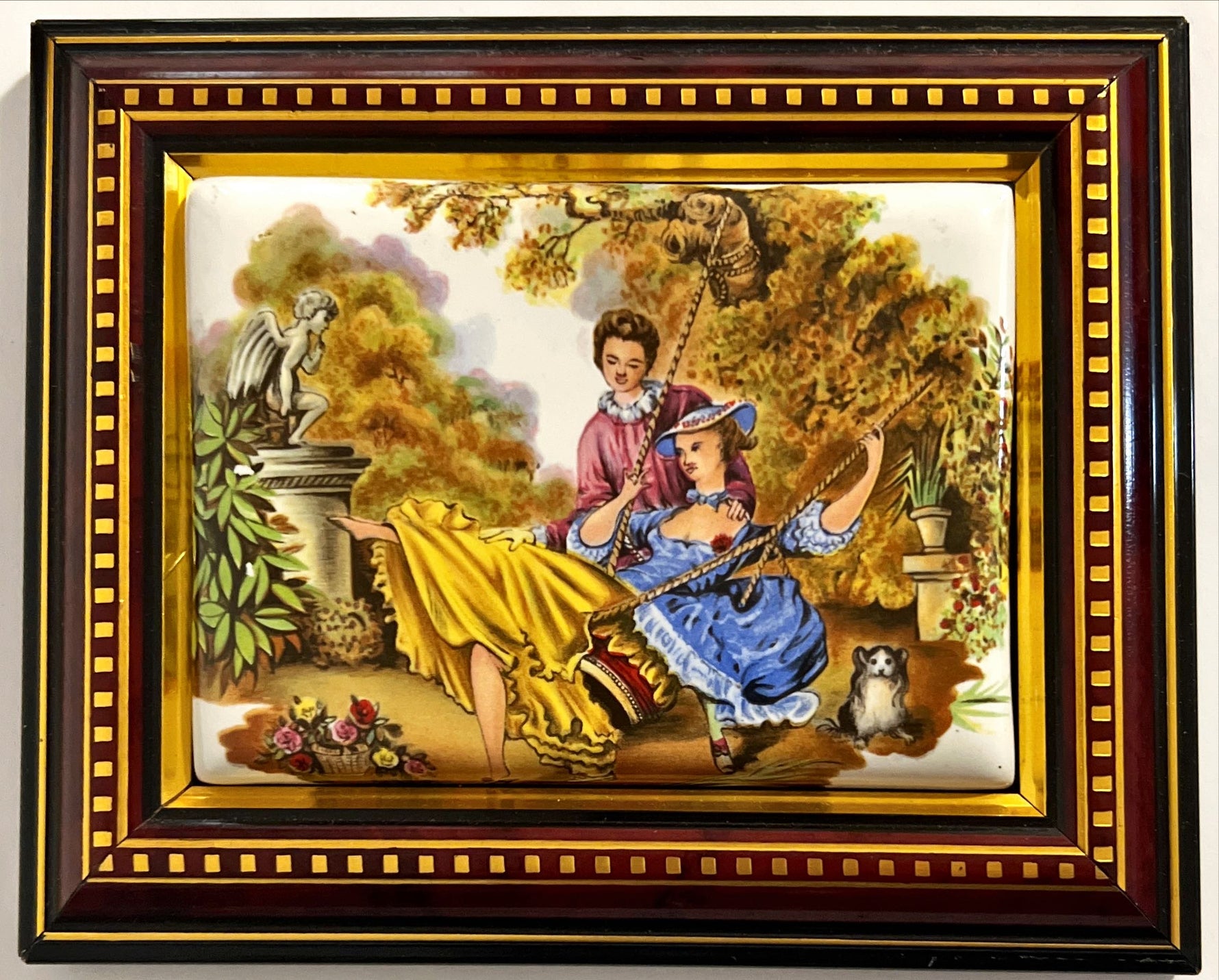 Mixed Media painting, Figures Unknown Artist, Front view