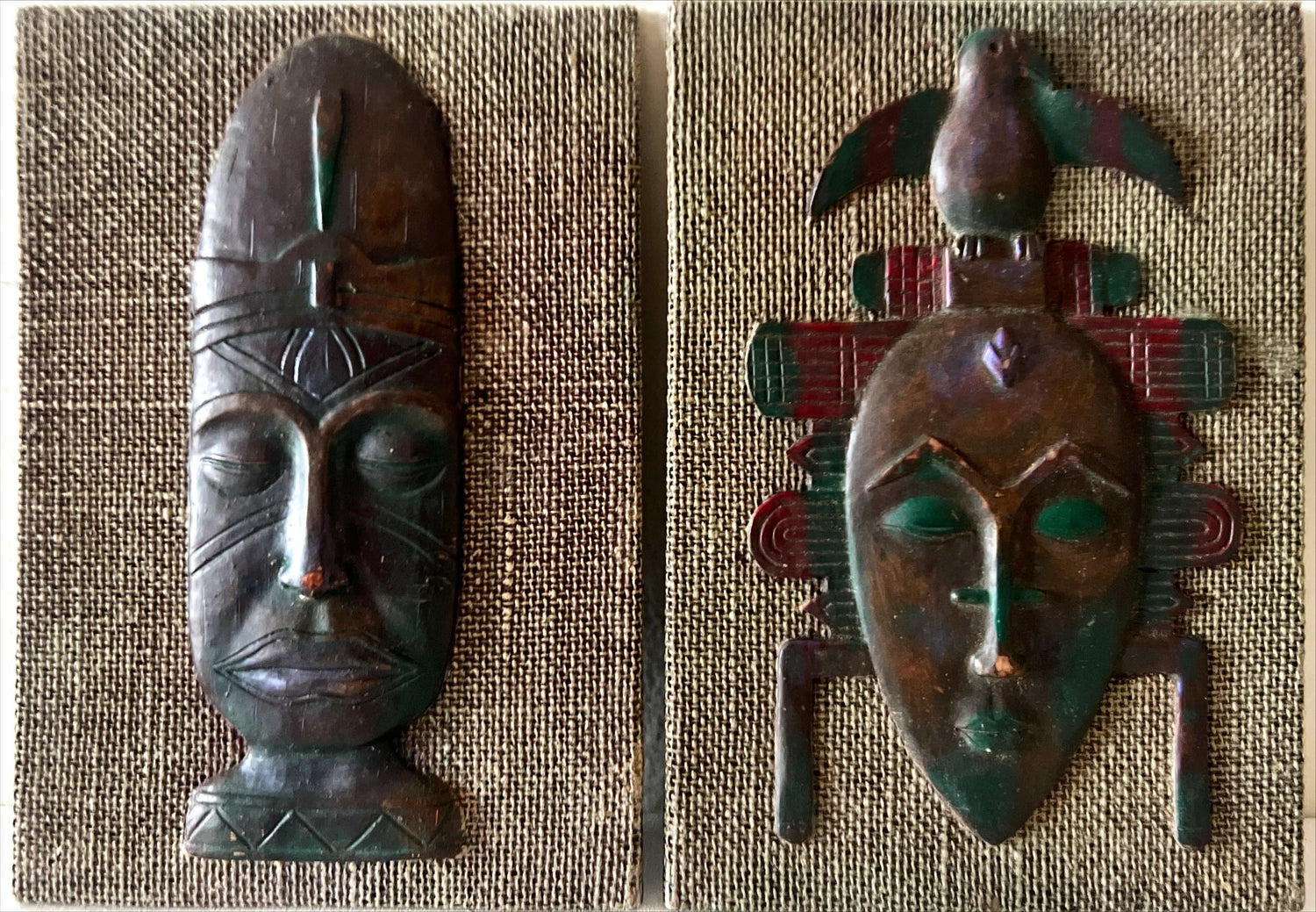 Decor, Wall Decor, Vintage Tribal African Art Wall Hanging, Front view