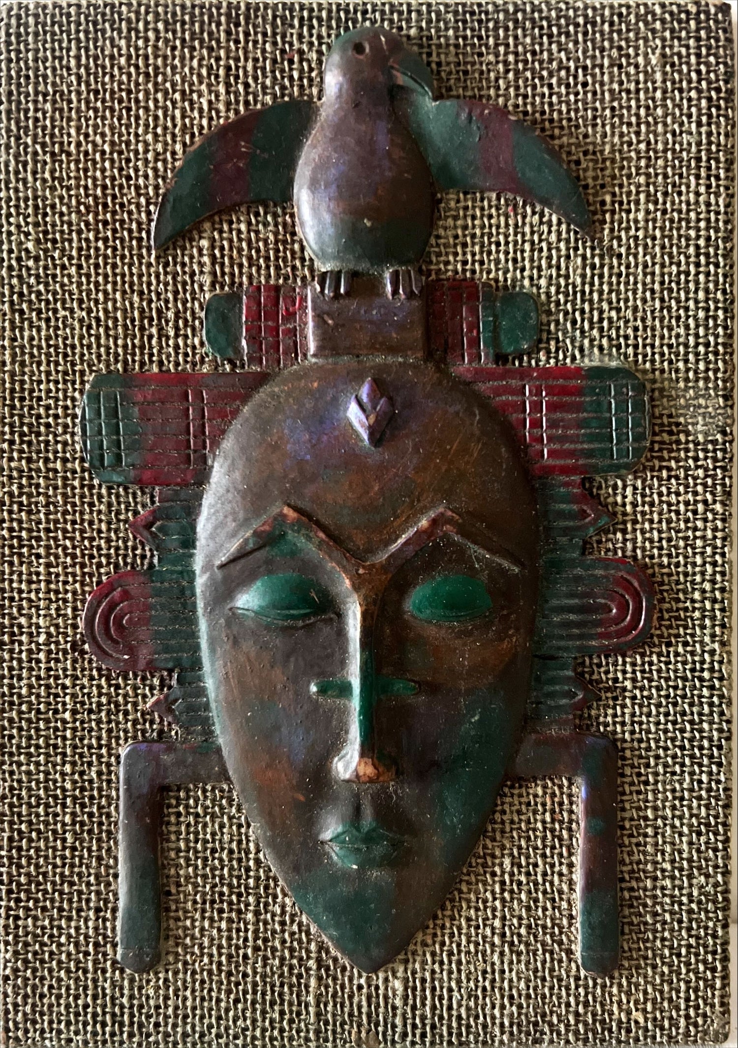 Decor, Wall Decor, Vintage Tribal African Art Wall Hanging, Front view