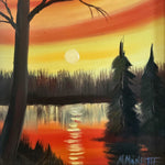 Mixed Media painting, Landscape M. Monette, Cover view
