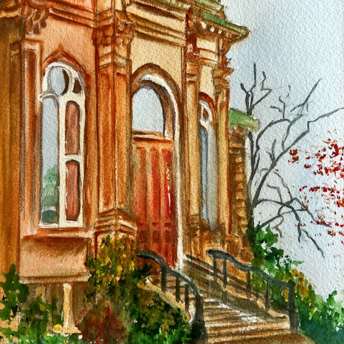Watercolour painting, Architecture Anne Harding, Cover view