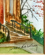 Watercolour painting, Architecture Anne Harding, Signature view