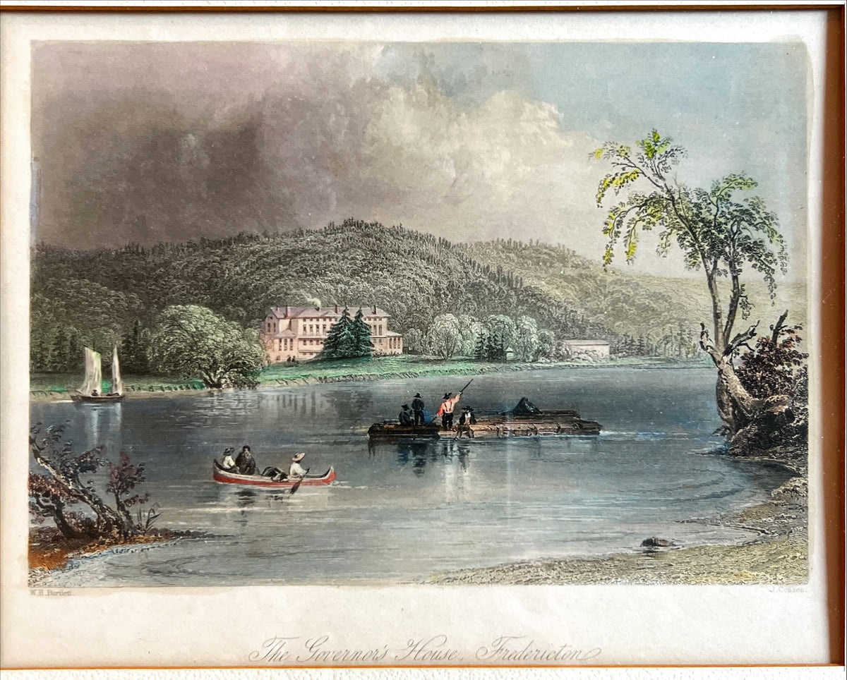 Mixed Media painting, Landscape William Henry Bartlett, Art view