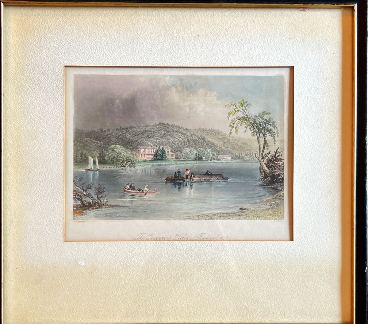 Mixed Media painting, Landscape William Henry Bartlett, Front view