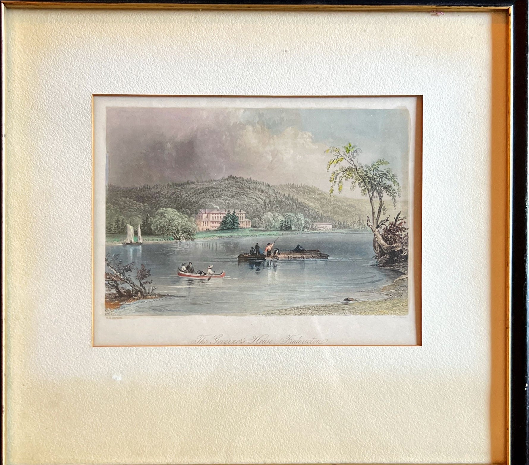 Mixed Media painting, Landscape William Henry Bartlett, Front view