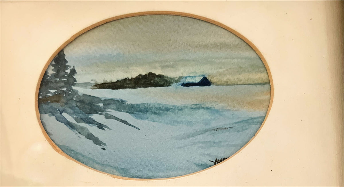 Watercolour painting, Landscape Yvonne, Art view