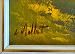 Mixed Media painting, Landscape Leo Mallet, Signature view