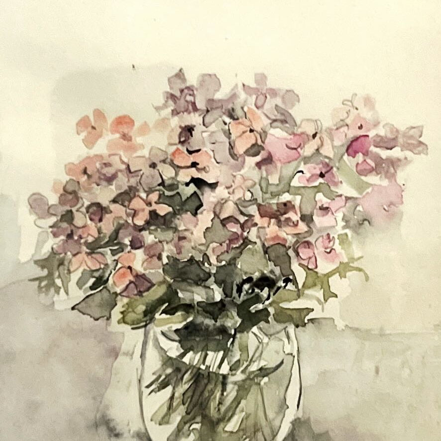 Watercolour painting, Floral Ange Pataki, Cover view