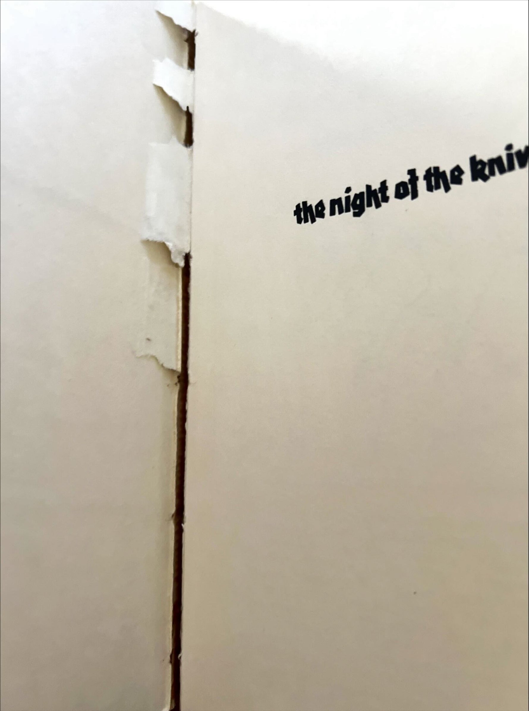 Book, Politics, Canada, Robert C. Coates, The Night of the Knives, Damage view