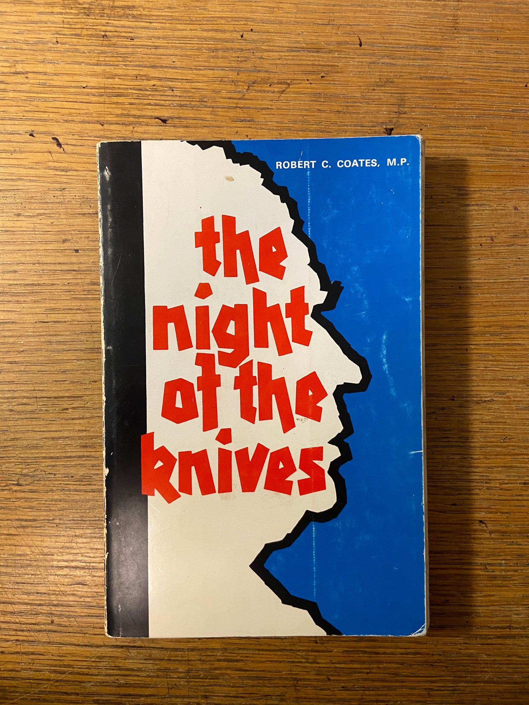 Book, Politics, Canada, Robert C. Coates, The Night of the Knives, Front view