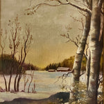 Mixed Media painting, Winterscape Unknown Artist, Cover view