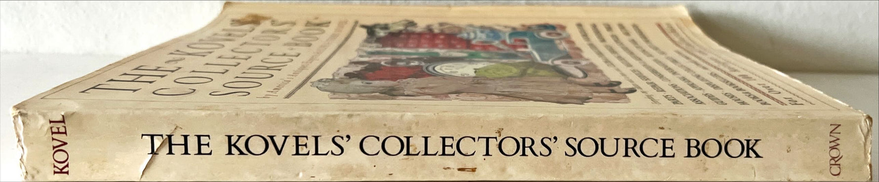 Book, Collectibles, Ralph and Terry Kovel, The Kovels' Collectors' Source Book, Spine view