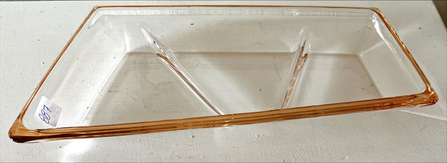 Home, Kitchenware, Glassware, Retro Serving Dish, Front view