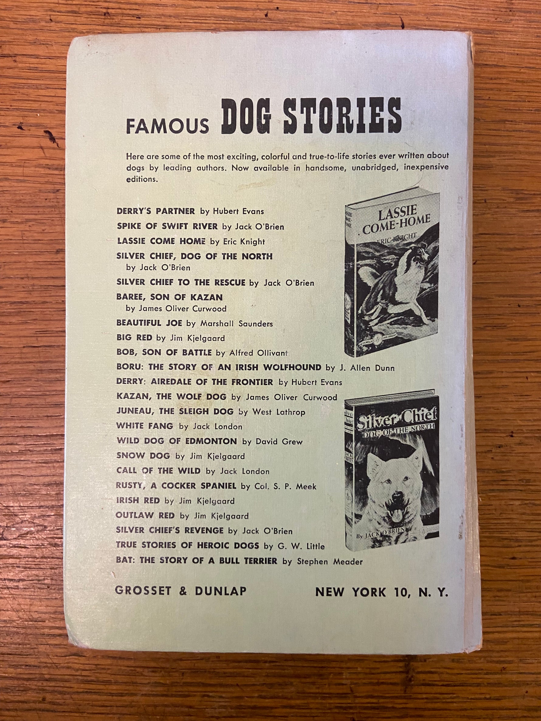 Book, Fiction, Jack London, White Fang, Back view
