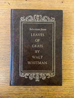 Book, Poetry, Literature, Walt Whitman, Selections from Leaves of Grass, Front view