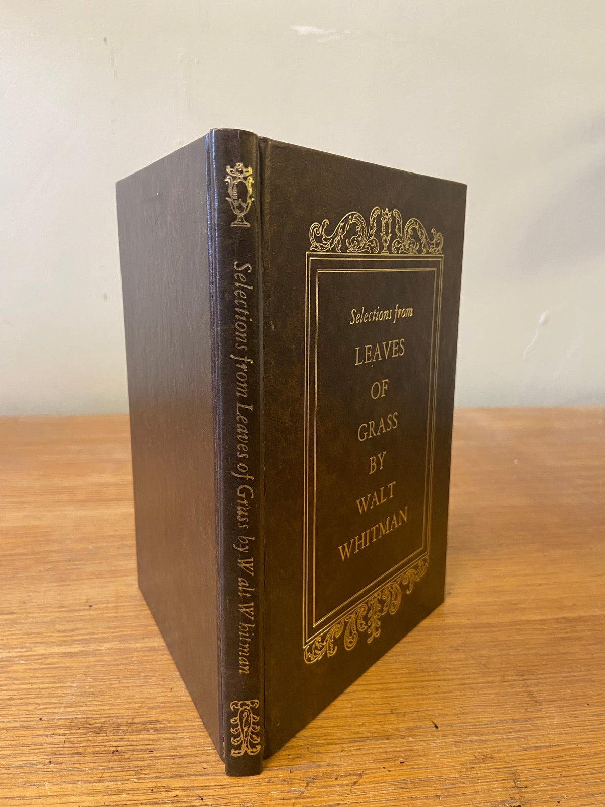 Book, Poetry, Literature, Walt Whitman, Selections from Leaves of Grass, Spine view