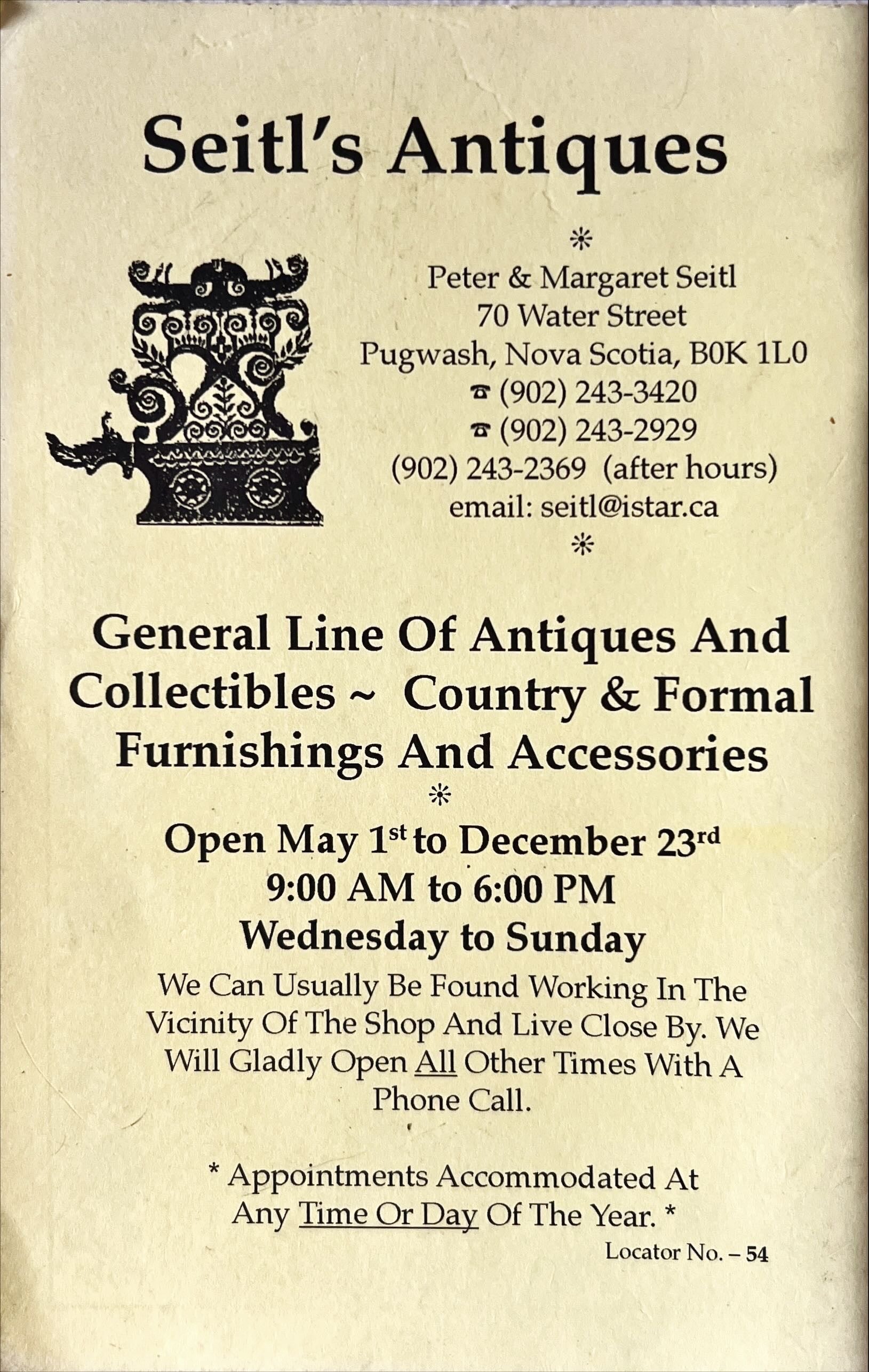 Booklet, Collectibles, Reference, Ed. Ingrid Haworth, The Maritime Antique Dealers & Services Guide, 18th edition, Back view