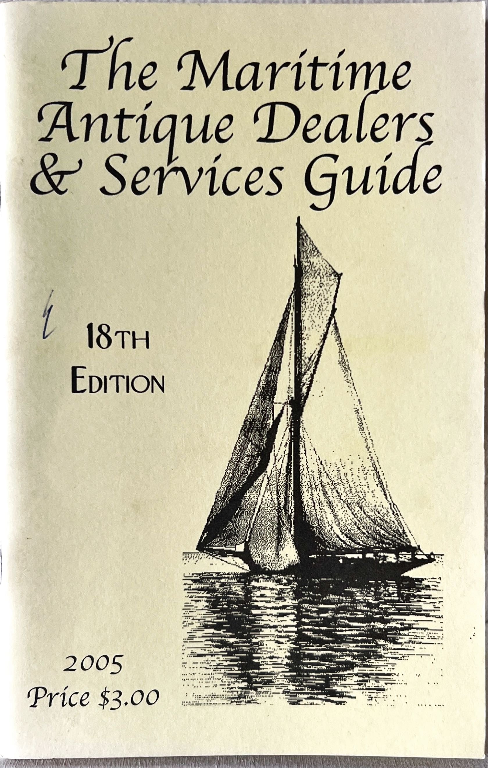 Booklet, Collectibles, Reference, Ed. Ingrid Haworth, The Maritime Antique Dealers & Services Guide, 18th edition, Front view