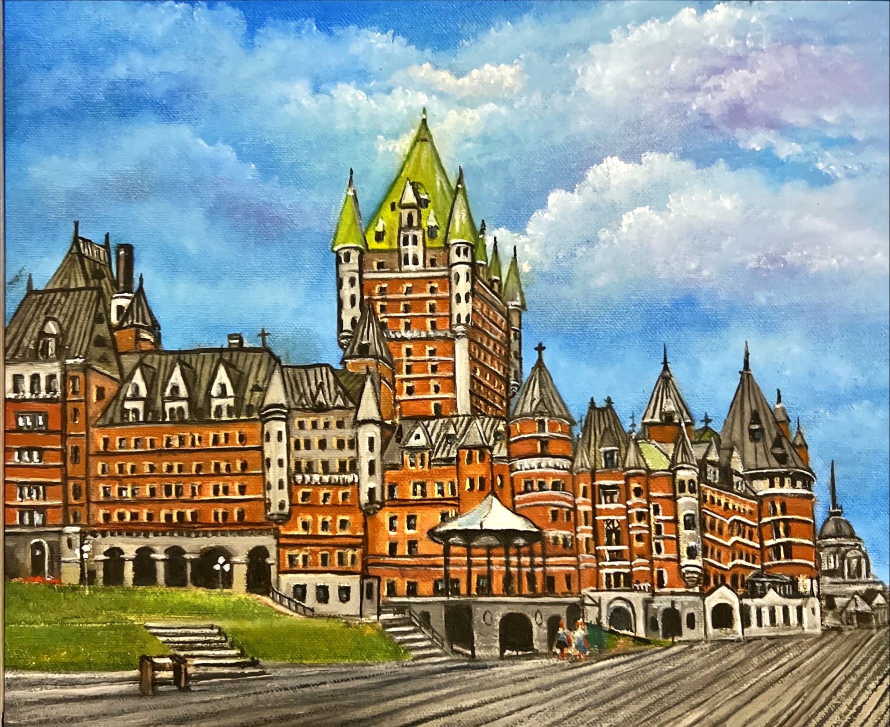 Mixed Media painting, Architecture Jenny, Art view