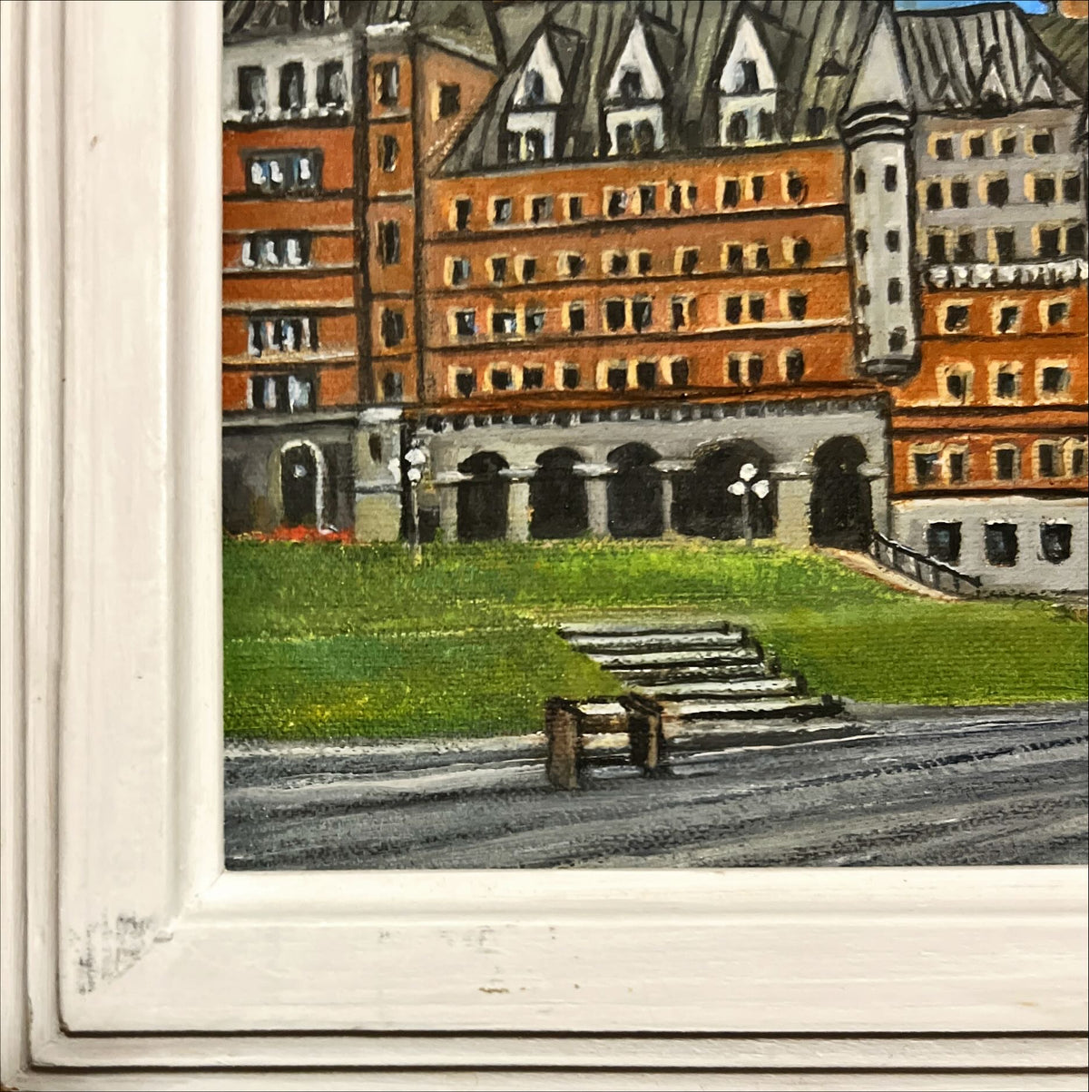 Mixed Media painting, Architecture Jenny, Damage view