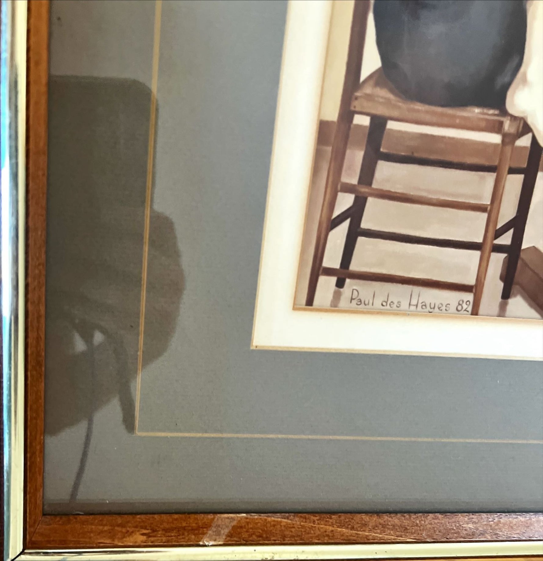 Print, Portrait, Paul des Hayes, Damage view