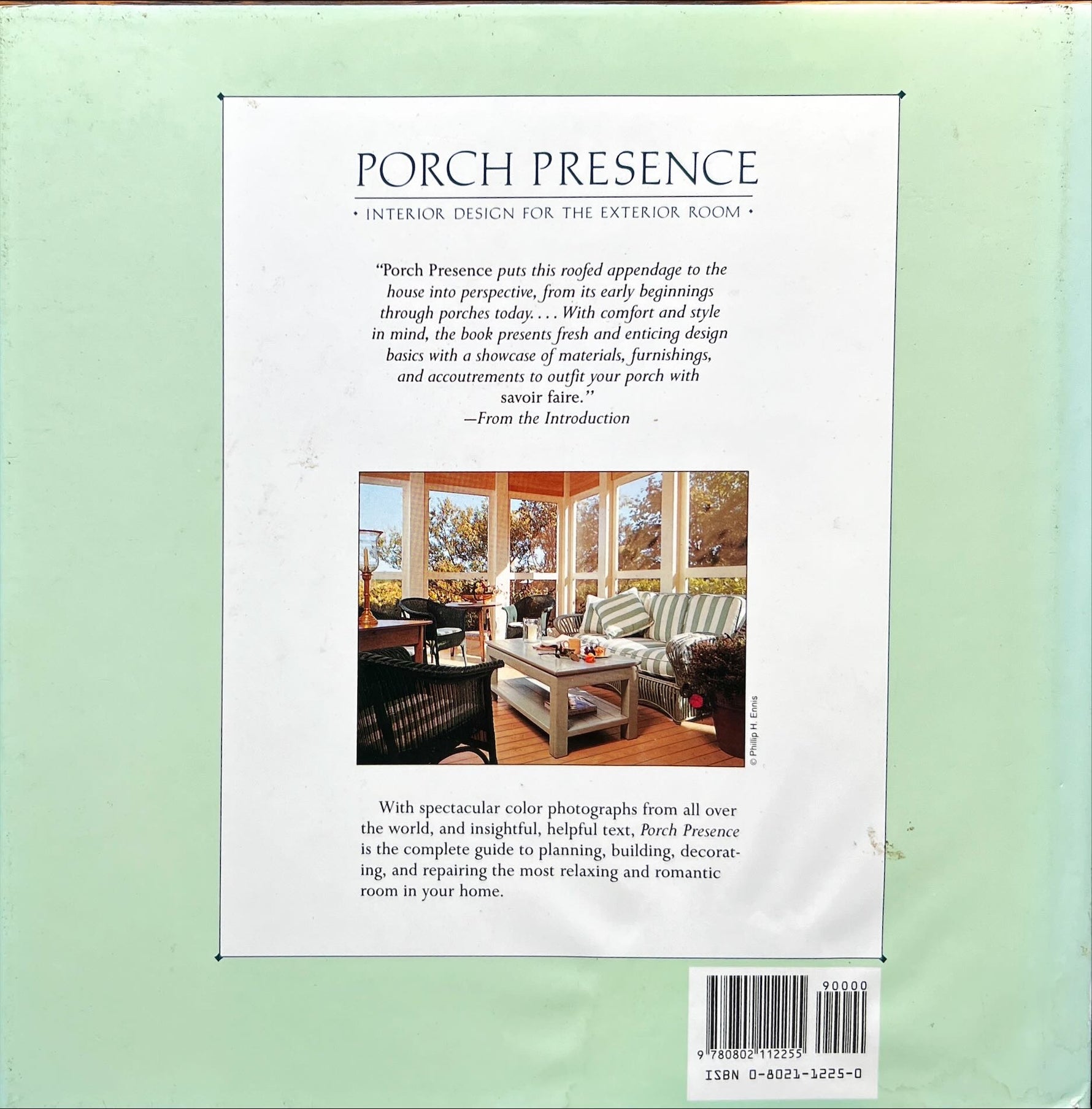 Book, Design, Decor, Home, Interior, Sally Fennell Robbins, Porch Presence: Interior Design for the Exterior Room, Back view