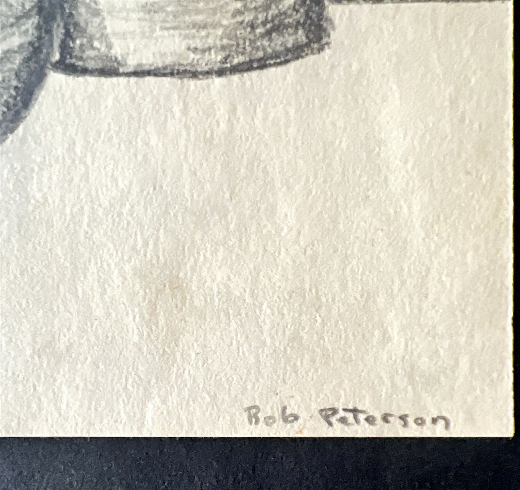 Pencil painting, Still Life Bob Peterson, Signature view