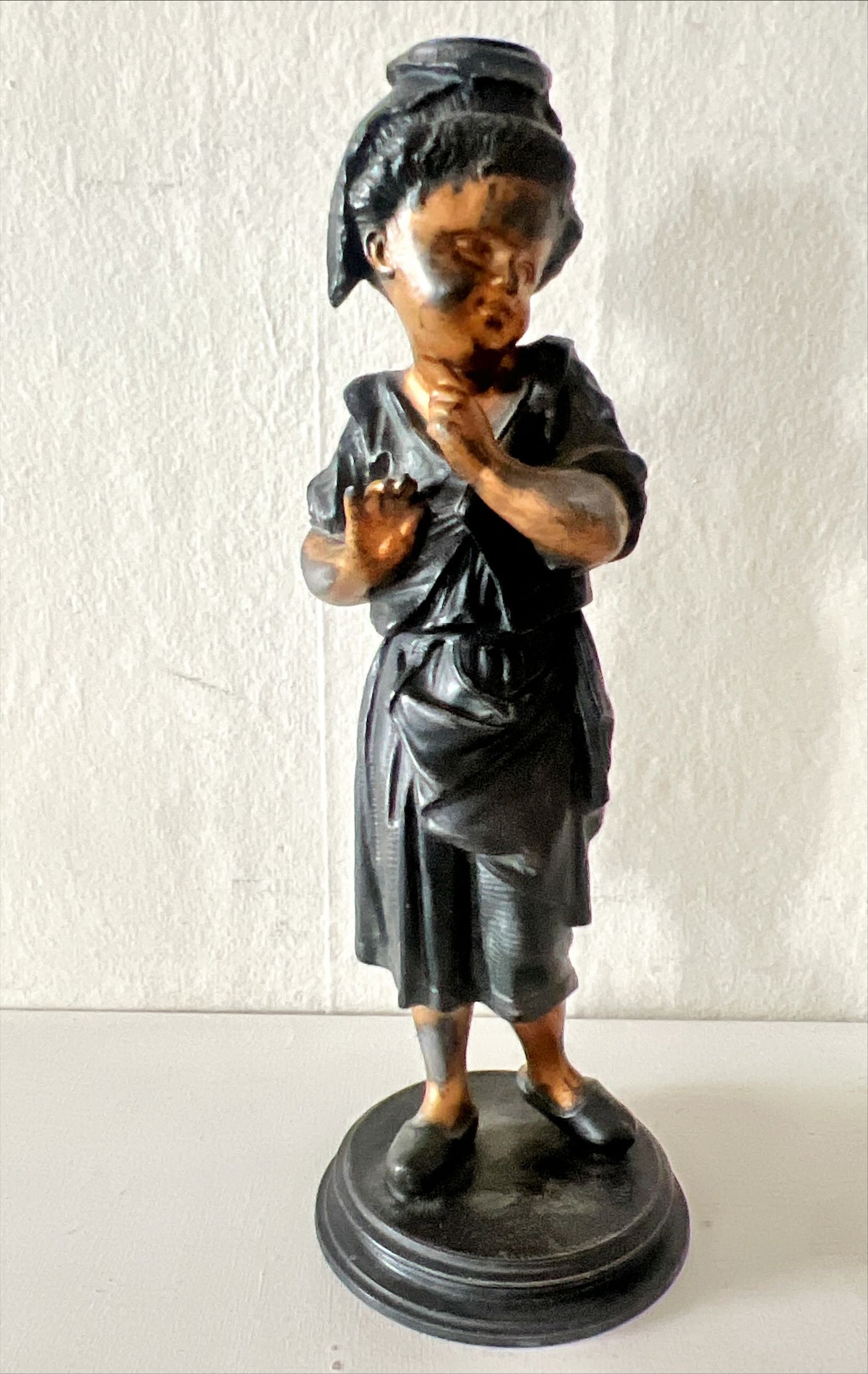 Home, Figurine, Cast Candle Holder, Front view