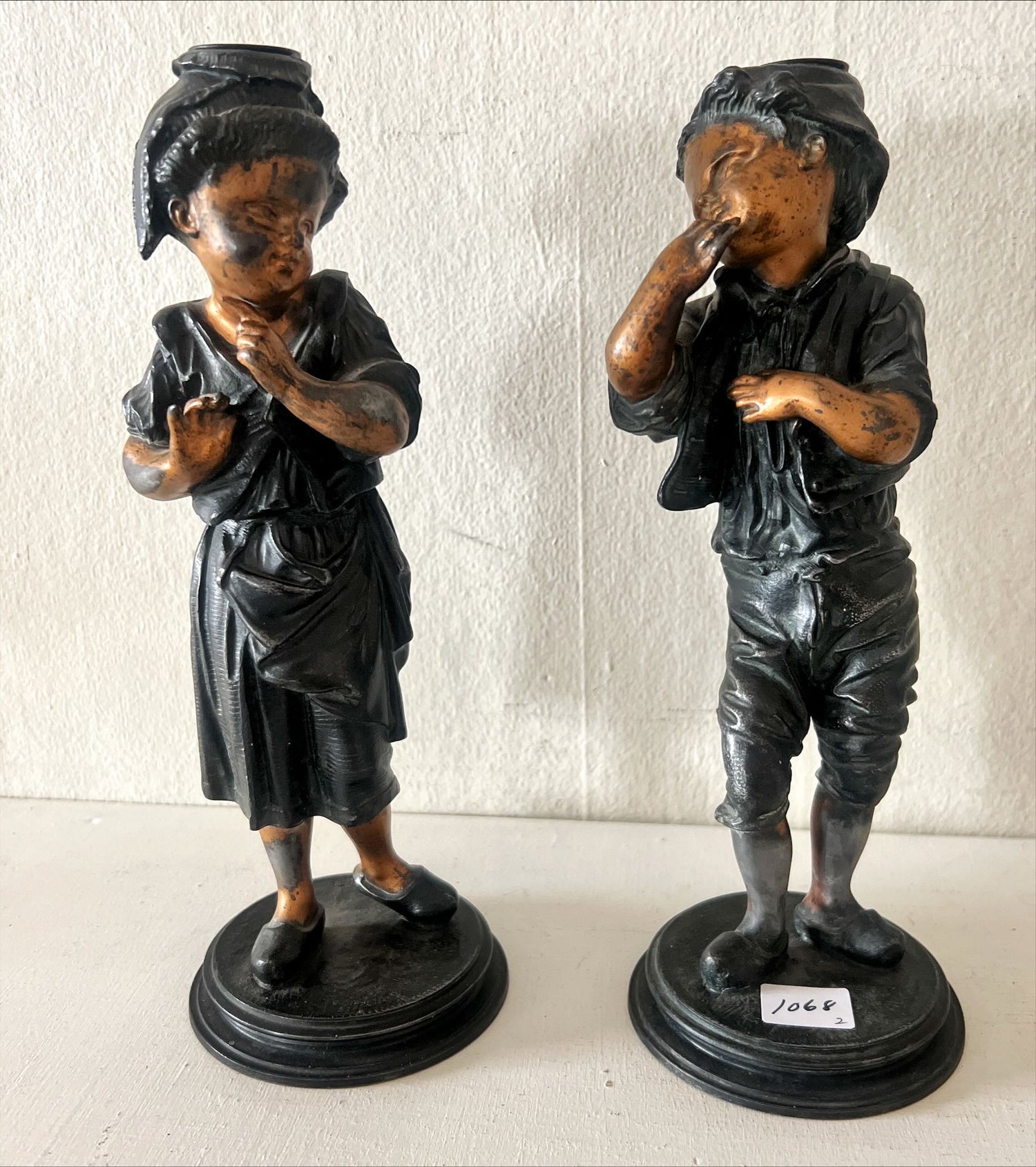 Home, Figurine, Cast Candle Holder, Front view