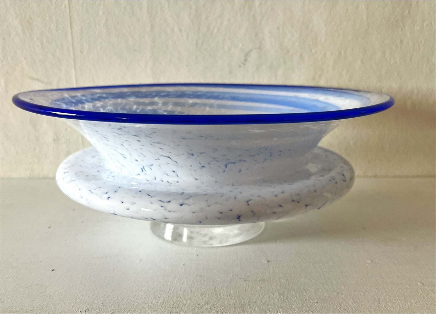 Home, Glassware, Kitchenware, Beautiful Blown Glass Centre Bowl, Front view