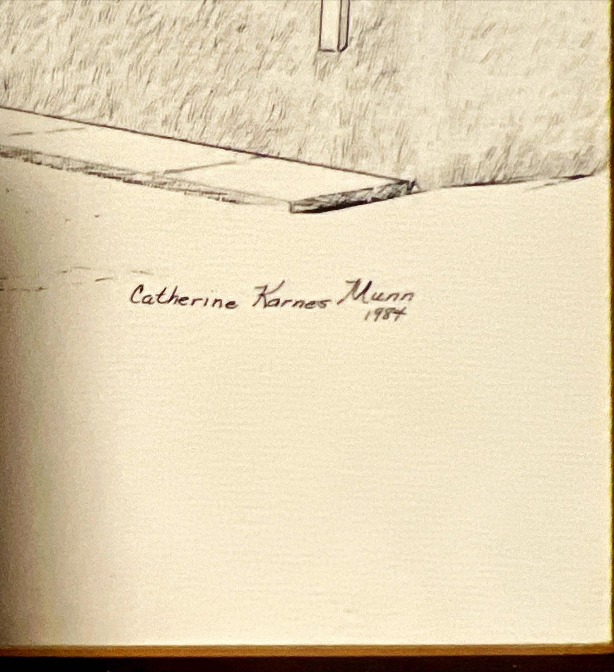 Ink painting, Architecture Catherine Karnes Munn, Signature view