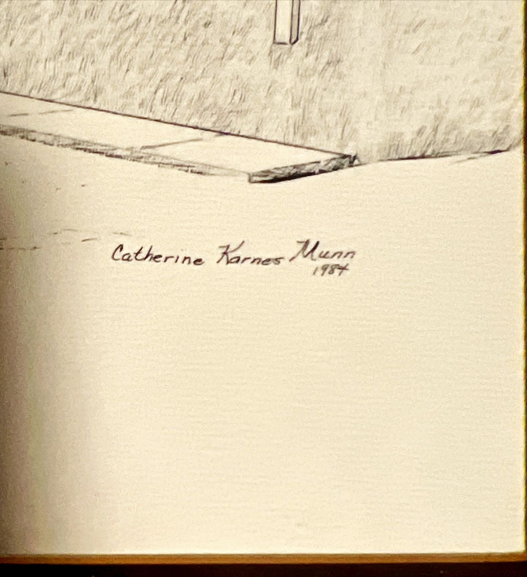 Ink painting, Architecture Catherine Karnes Munn, Signature view