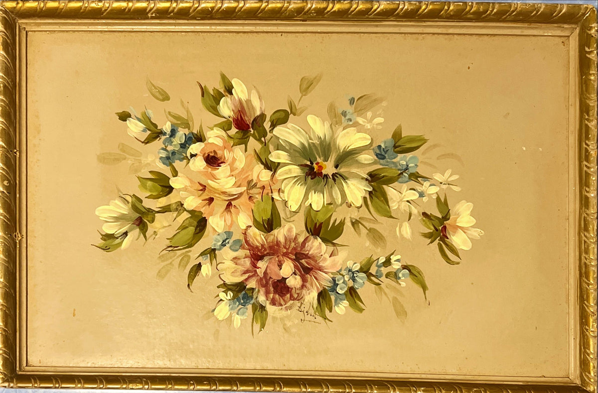 Mixed Media painting, Floral Unknown Artist, Front view