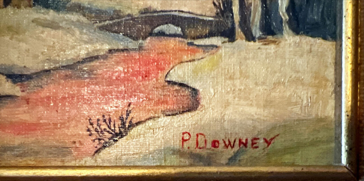 Acrylic painting, Landscape Peter Downey, Signature view