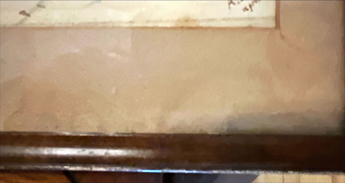 Watercolour painting, Landscape A.B.B., Damage view