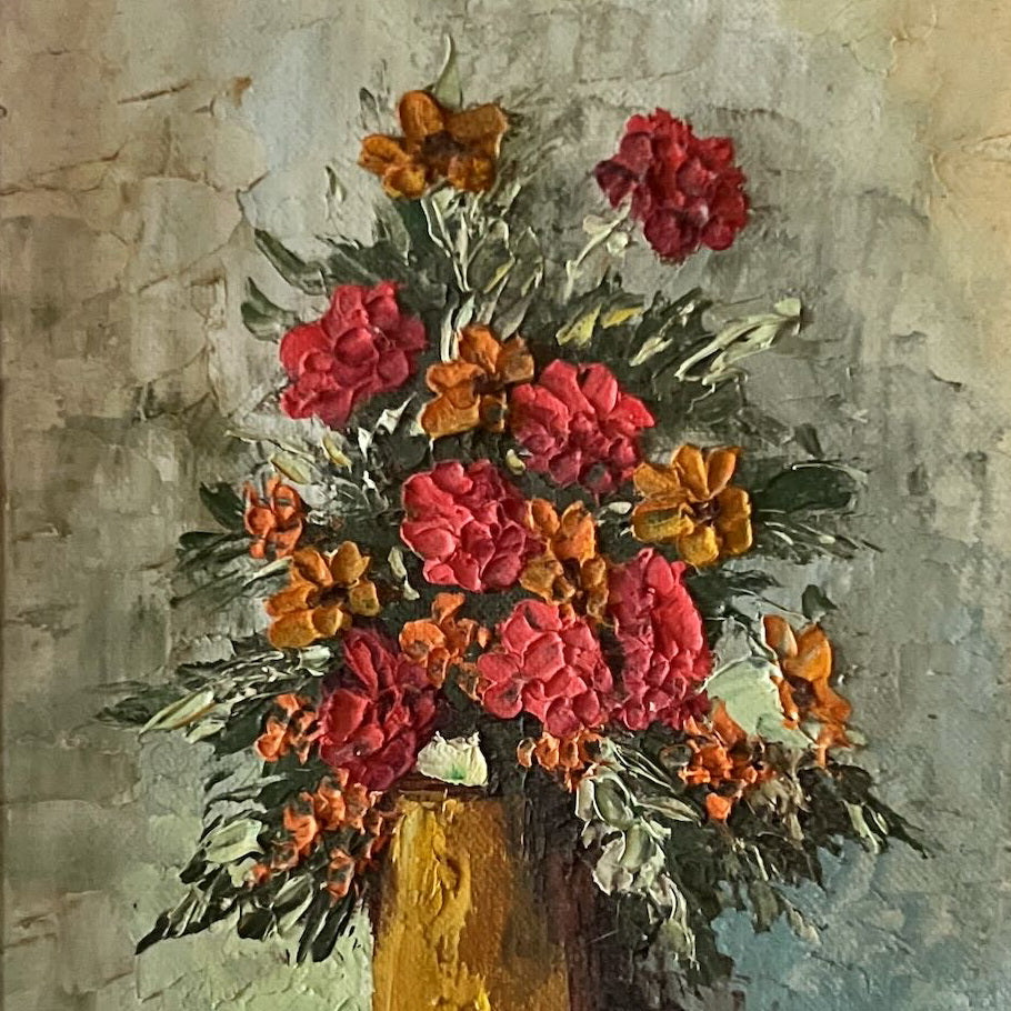 Mixed Media painting, Floral Raymund, Cover view
