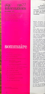 Magazine, Arts, L’Association Technique Pour L’Action Culturelle, atac Informations, Decembre 1970, numero: 27, Inside view