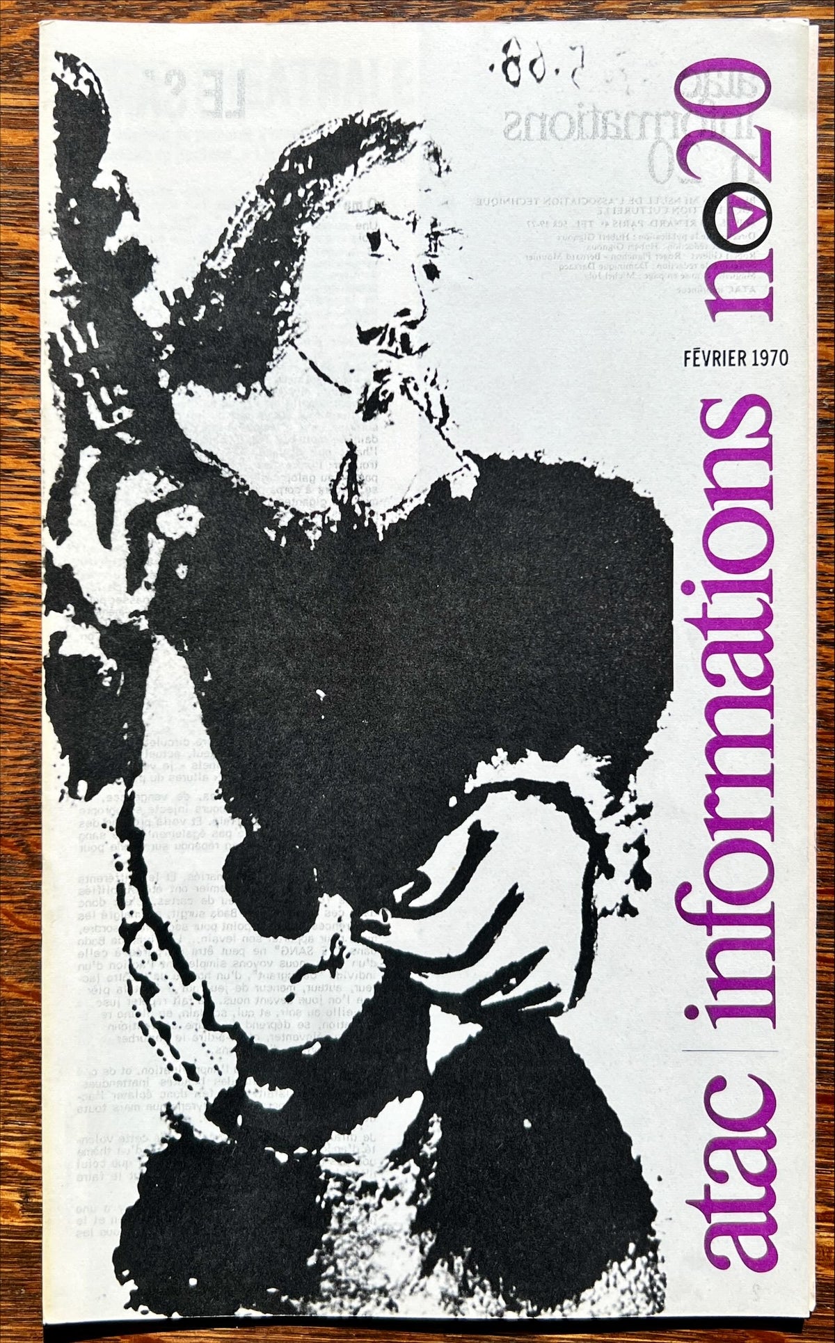 Magazine, Arts, L’Association Technique Pour L’Action Culturelle, atac Informations, fevrier 1970,  numero: 20, Front view