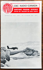 Document, History, Canada, CBC Radio-Canada, CBC Radio-Canada Northern Service Shortwave Program Schedule/ Horaire Des Emissions Sue Ondes Courtes Effective May 1973/ En Vigueur Mai 1973, Front view
